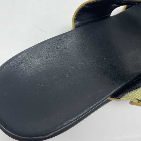 Rockport Chunky Light Olive Double Strap Leather Sandals Size 9 - Picture 8 of 10